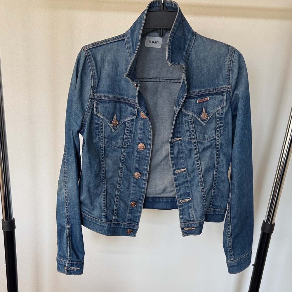 Hudson Jeans Women's Classic Blue Jean Jacket size xs